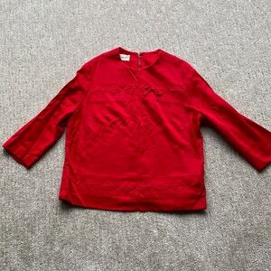 Vintage Red Henry Lee Blouse